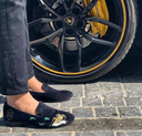 Monopoly Man Hand-Painted Slipons (Only Size 8 & 10) (Limited Edition) — Slipons | Modello Domani