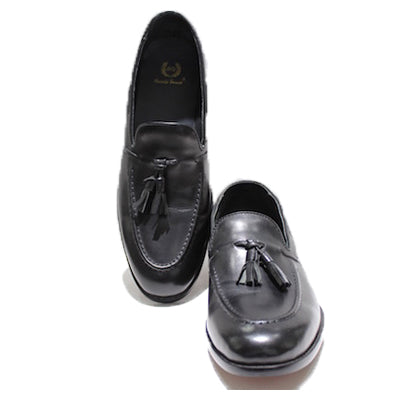Tassel Leather Slipons (Black)
