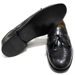 Leather Brogue'd Frills Slipons (Limited Edition)